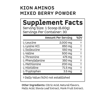 Kion Aminos Powder Nutritional Supplements 30 Servings