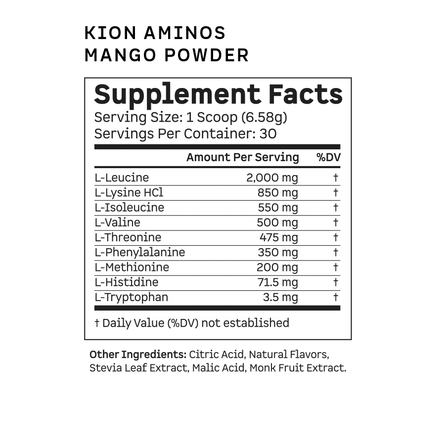 Kion Aminos Powder Nutritional Supplements 30 Servings