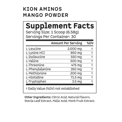 Kion Aminos Powder Nutritional Supplements 30 Servings