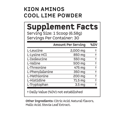 Kion Aminos Powder Nutritional Supplements 30 Servings